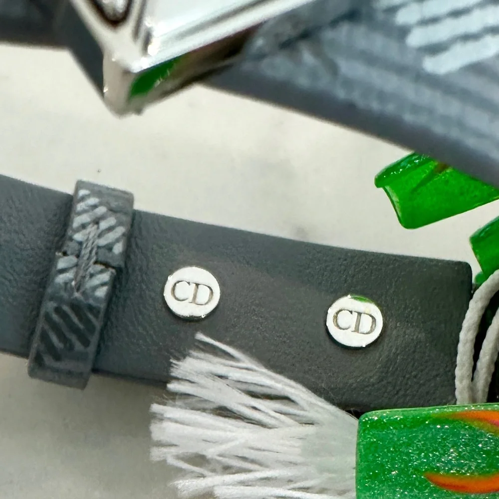 Christian Dior CD Logo Leather Bracelet